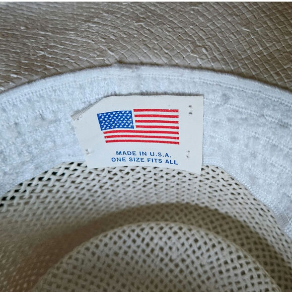 Vintage Creme White Braided hat - Picture 6 of 11